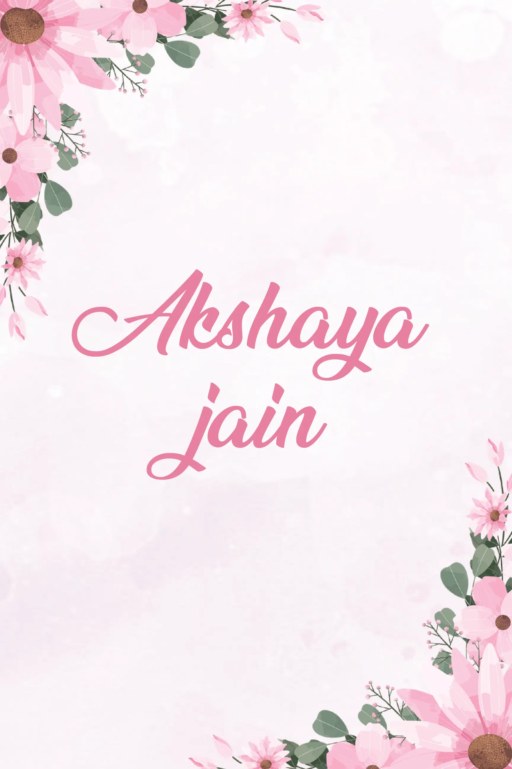 Premium Aesthetic Pink Flower Border - Page 1