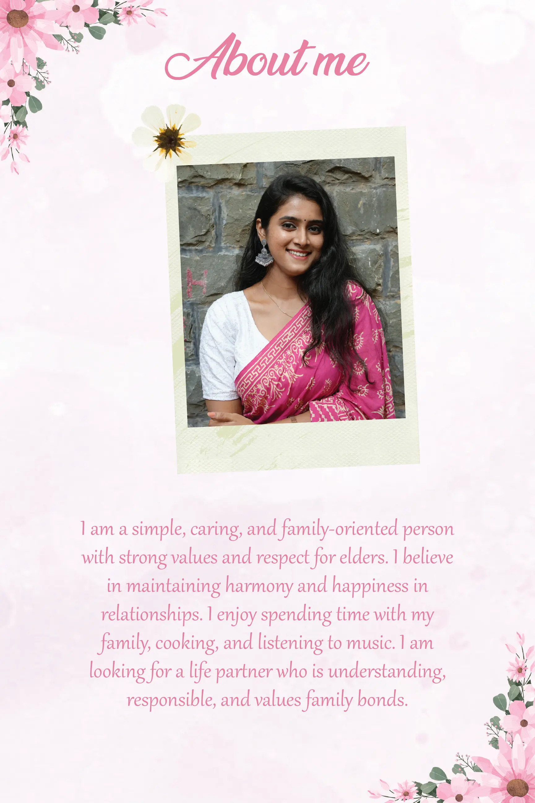 Premium Aesthetic Pink Flower Border - Page 2